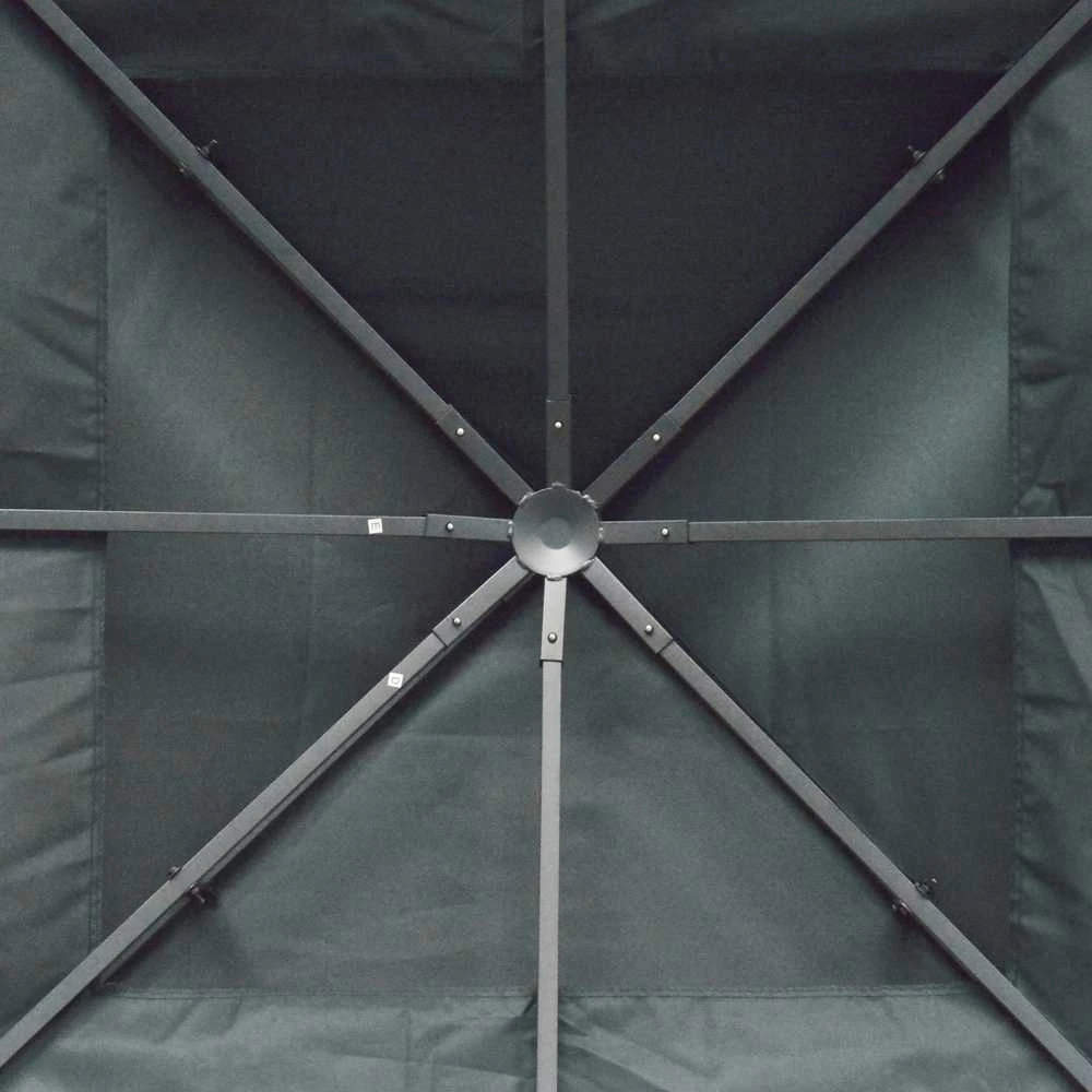 „Outsunny“ atsarginis stogas pavėsinėms, skirtas metalinėms sodo pavėsinėms, vakarėlių palapinėms, poliesteris, 3x3 m, anglies pilka