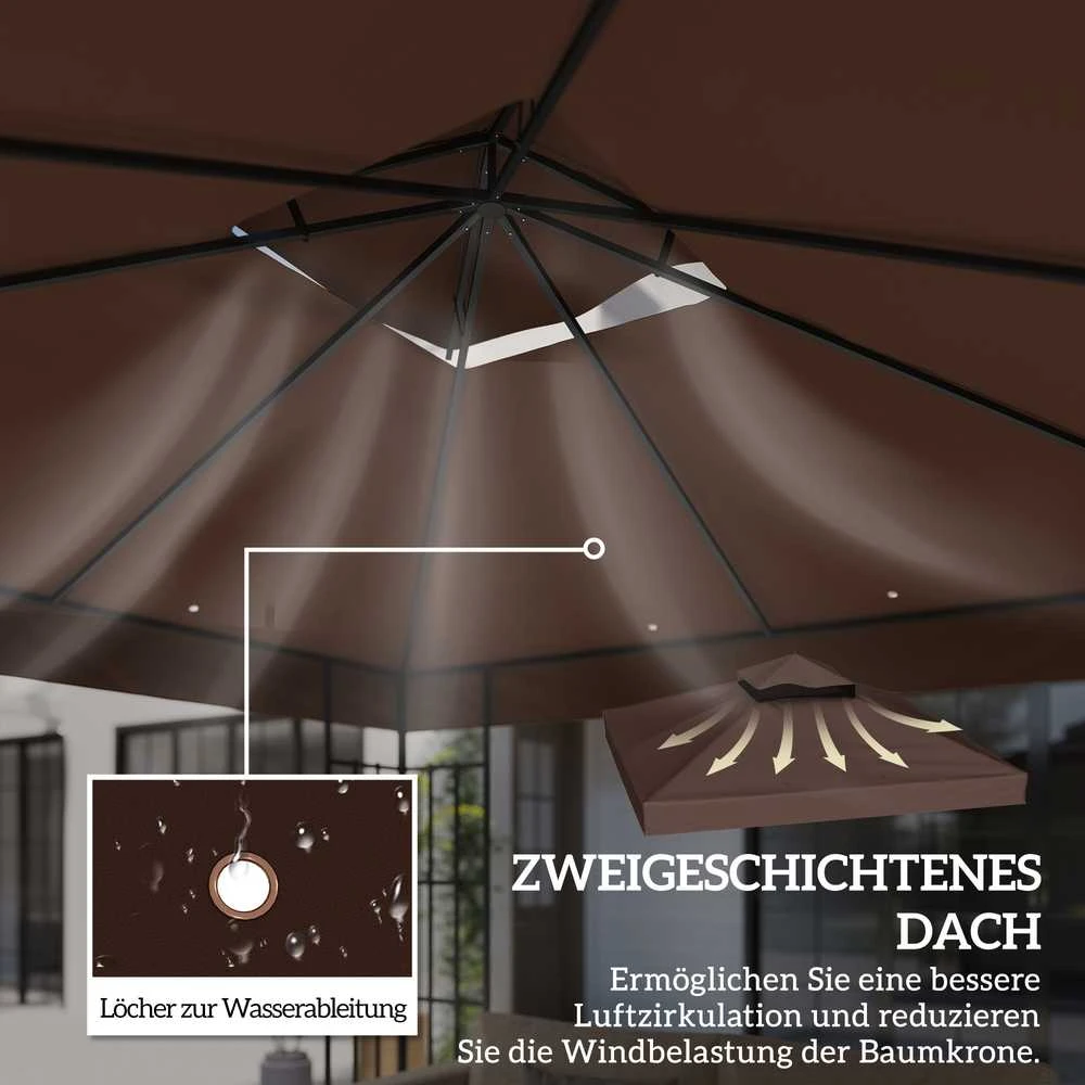 Paviljono stogas 300 × 300 cm