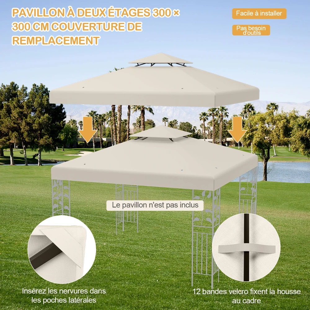 Paviljono stogo uždangalas 300 x 300 cm