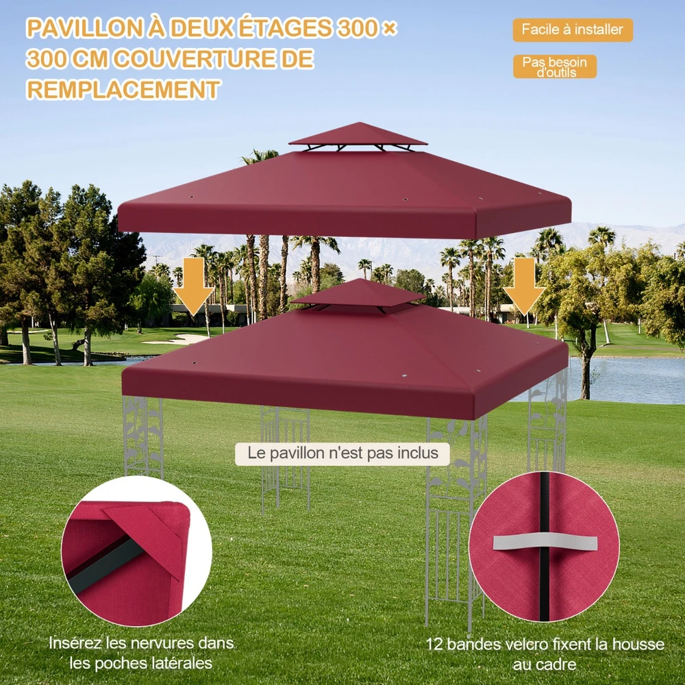 Paviljono stogo uždangalas 300 x 300 cm