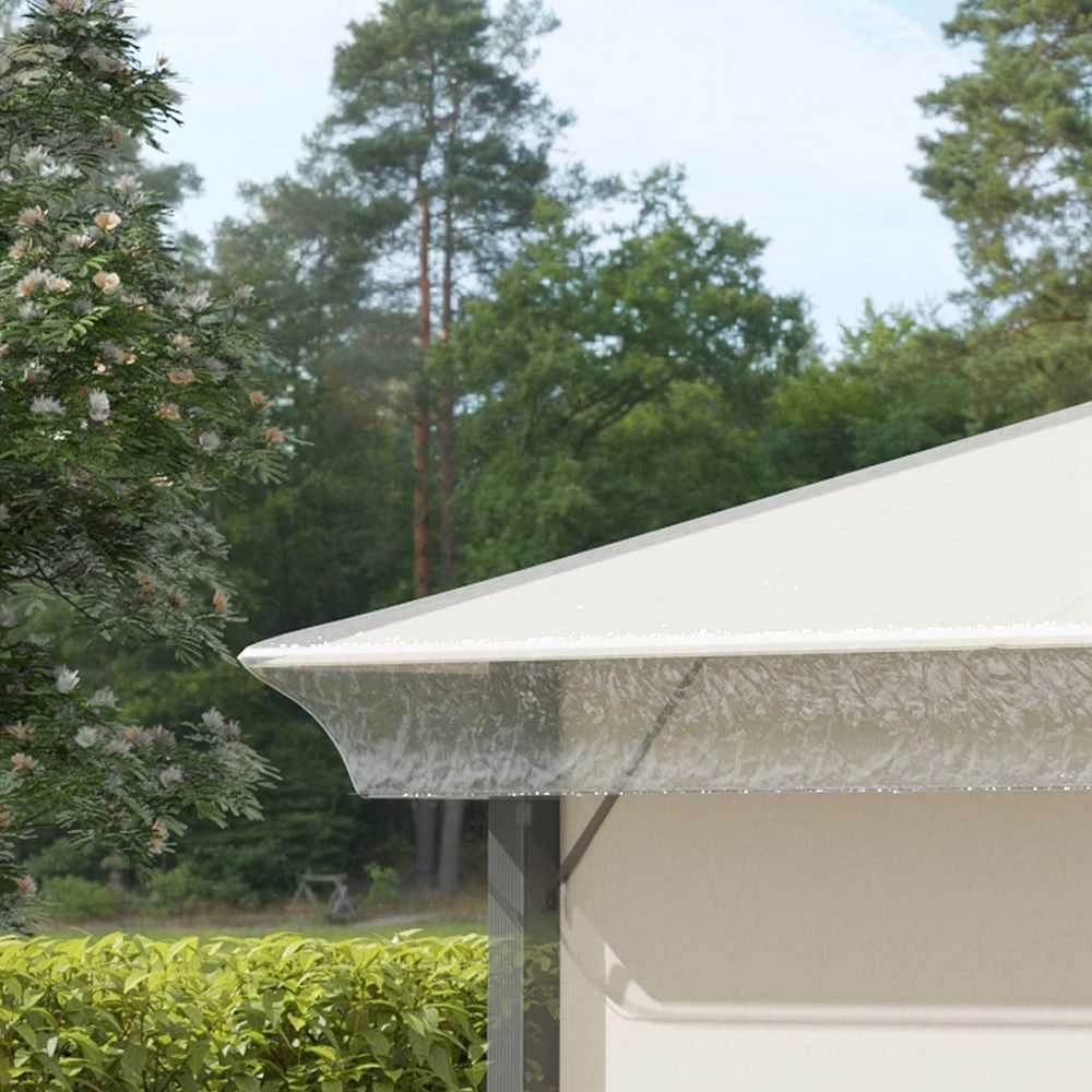 Outsunny Paviljono uždangalas 3x3m, atsparus vandeniui stabilus žiemai atsparus apsauginis gaubtas, paviljono stogo atsarginis apvalkalas sodo paviljonui, atsarginis stogas apsauga nuo lietaus brezentas, skaidrus