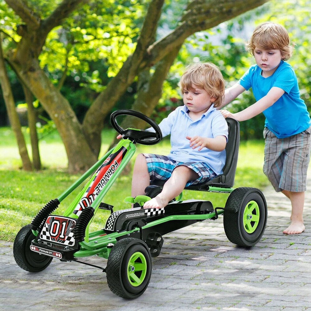 Pedalinis kartingas žalias