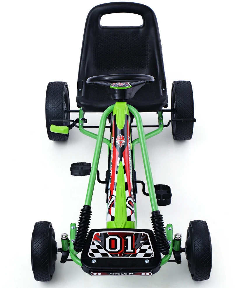 Pedalinis kartingas žalias
