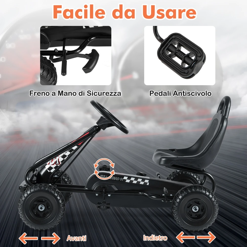 Pedalinis keturratis juodas