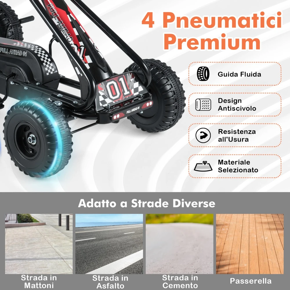 Pedalinis keturratis juodas