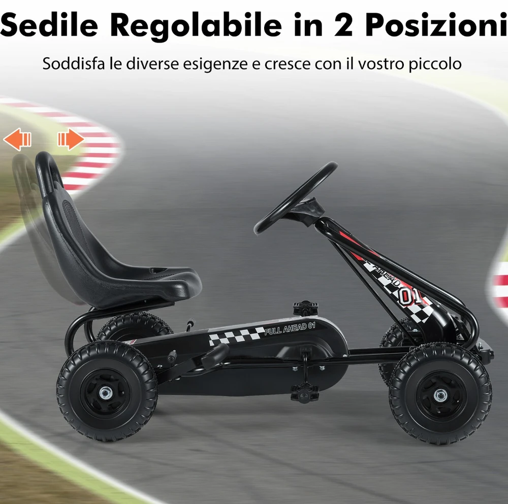 Pedalinis keturratis juodas