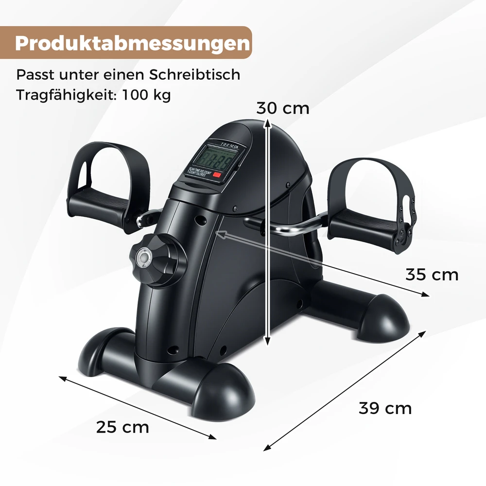 Pedalinis treniruoklis juodas