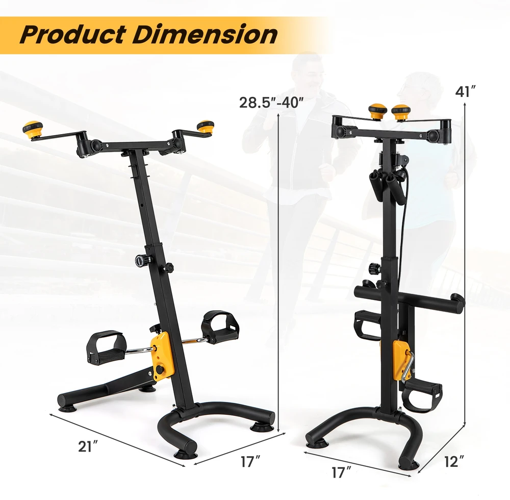Pedalinis treniruoklis juodas–geltonas