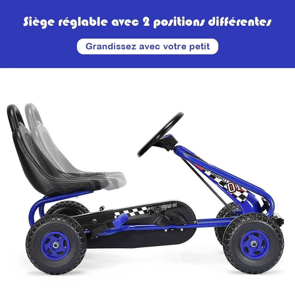 Pedalo kartingas mėlynas