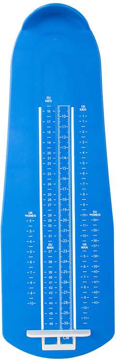 Pėdų matuoklis, 15-37 cm, mėlynas