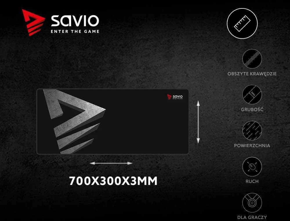 Pelės kilimėlis Savio Precision Control L