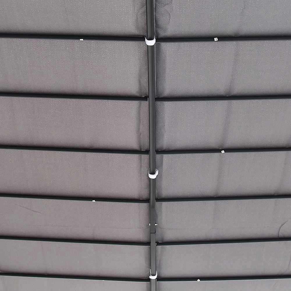 Outsunny sodo pergola, pavėsinė, stoginė, palapinė, metalinė, pilka, 297x297 cm
