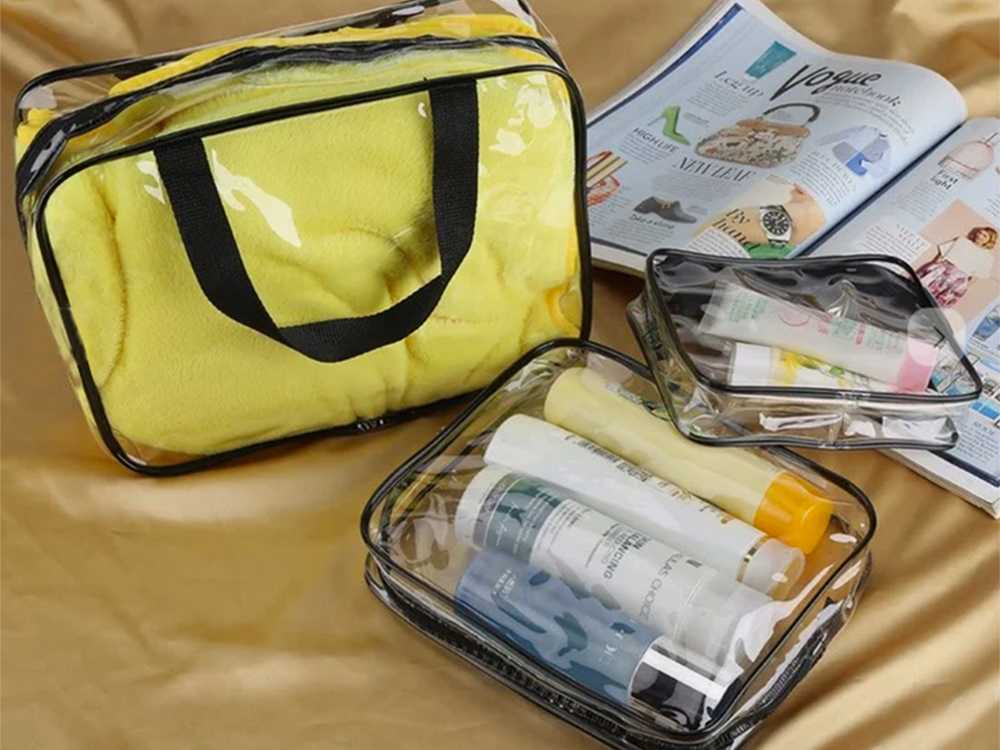 Verk Group Permatomas kosmetikos dėklų rinkinys 3vnt