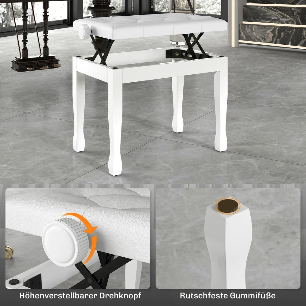 Pianino suoliukas 64 x 35 x 45-55 cm