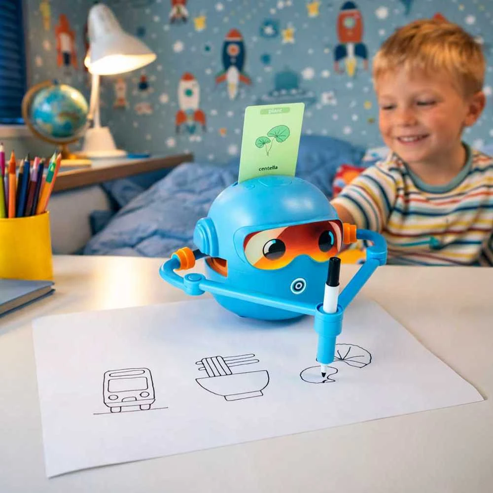 Piešimo robotas mėlynas