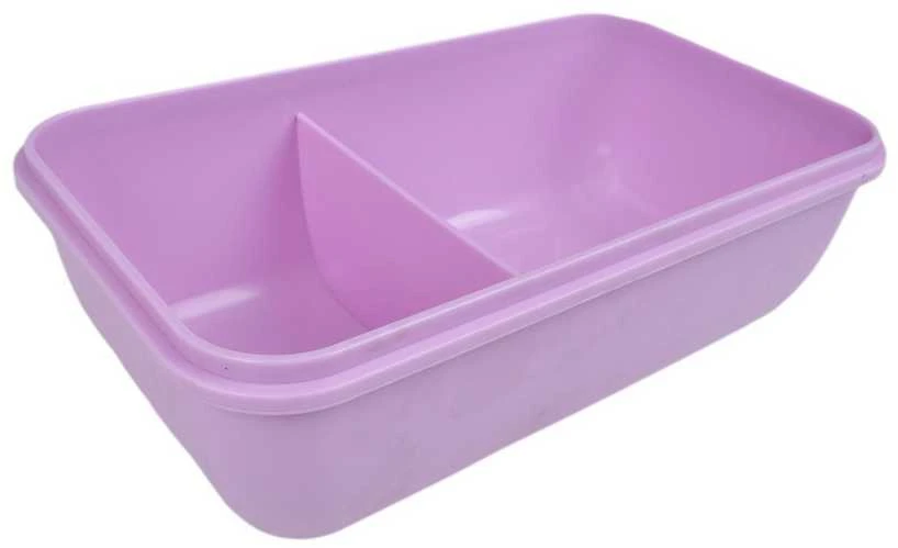 Pietų dėžutė su skyreliais ir stalo įrankiais 1 l violetinė