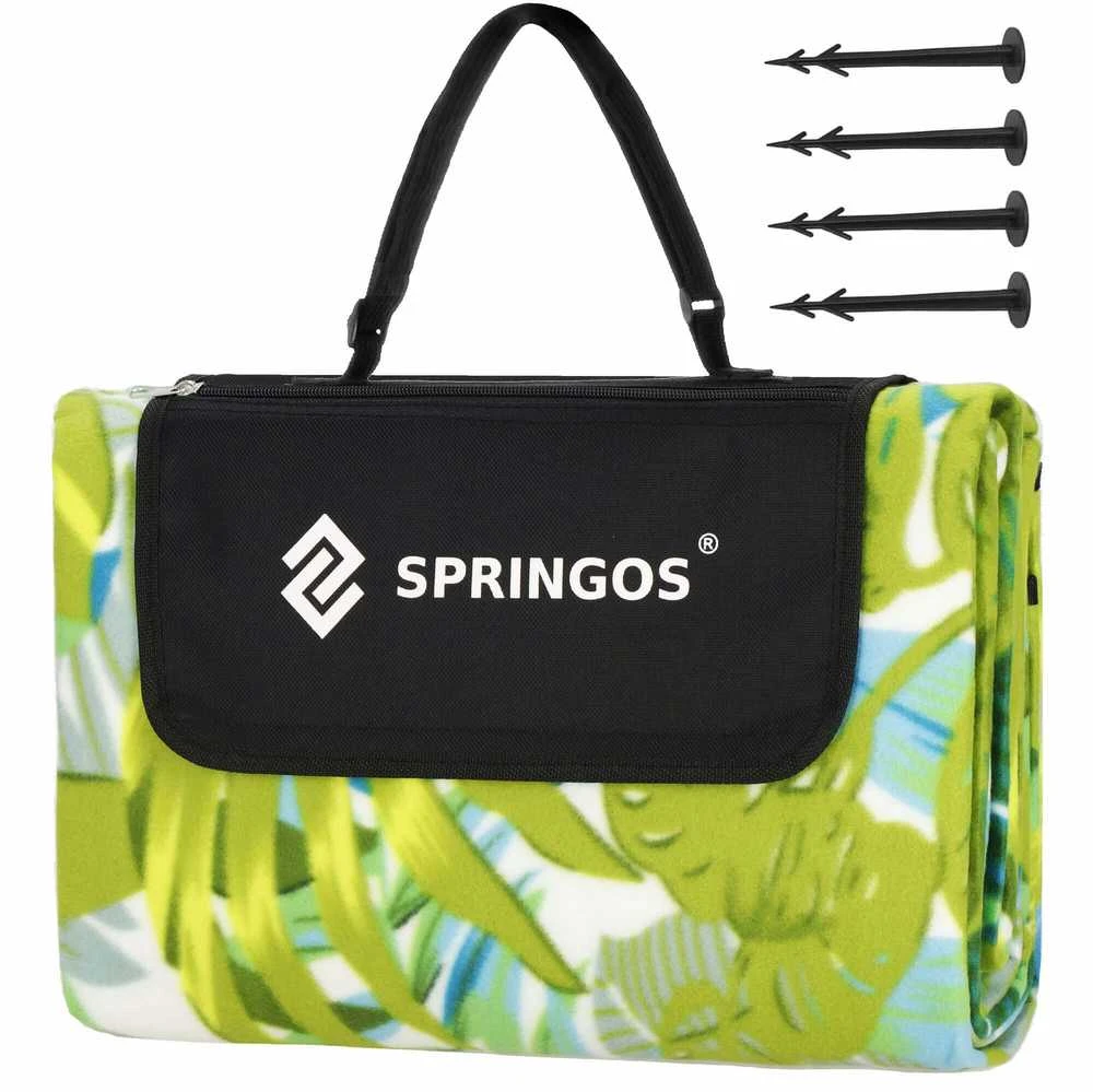Pikniko pledas Springos 200x200 cm žalias