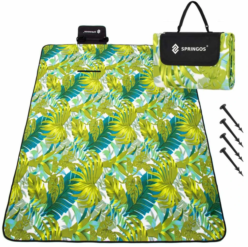 Pikniko pledas Springos 200x200 cm žalias