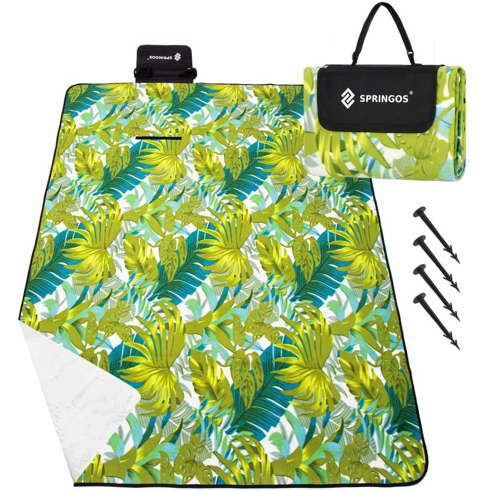 Pikniko pledas Springos 200x200 cm žalias