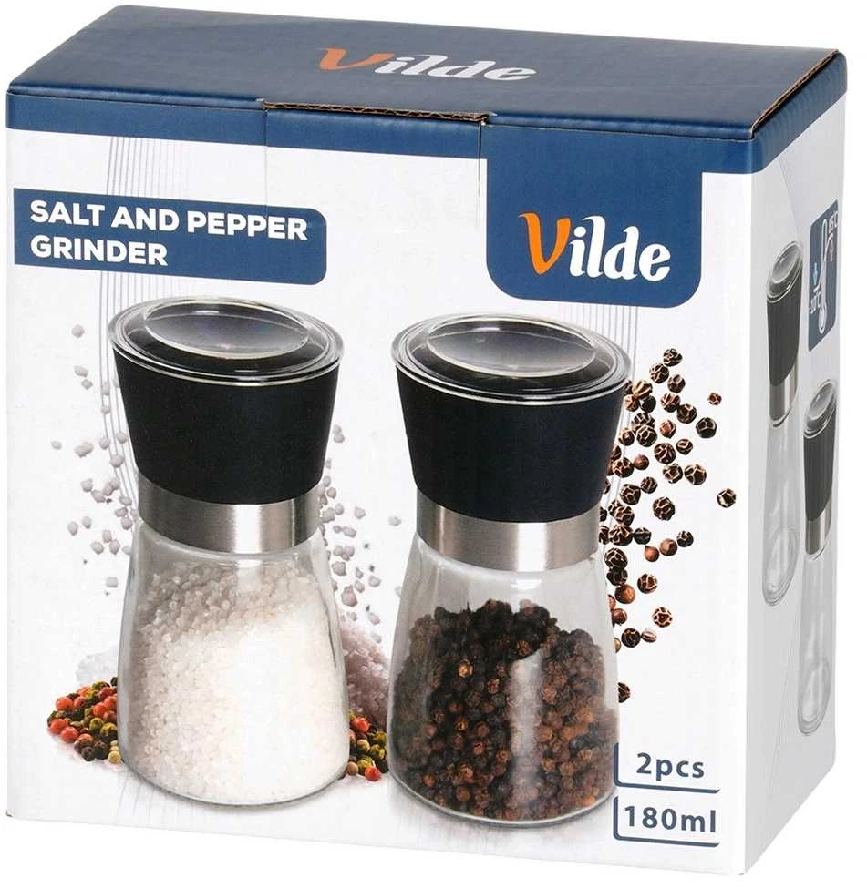 Vilde Pipirų ir druskos malūnėlis 180 ml 2 vnt.