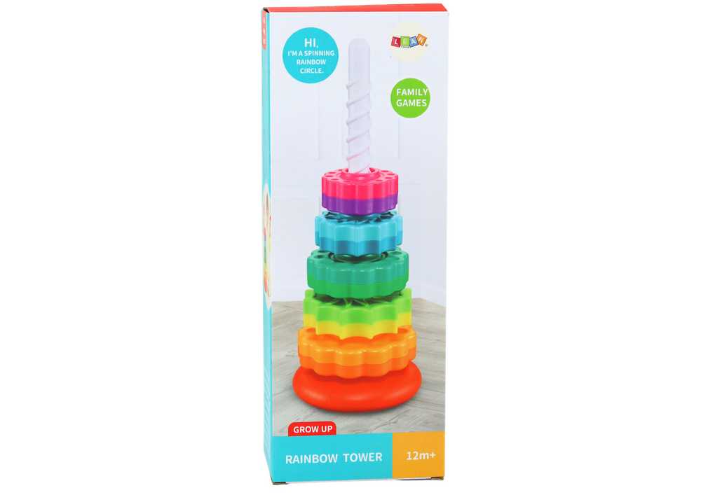 Dėlionė Lean Toys Sukamoji piramidės formos rūšiuoklė 36cm