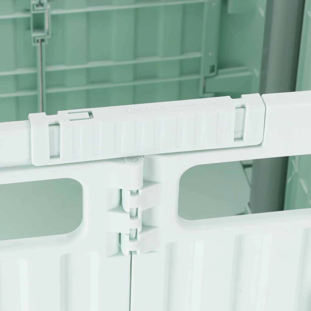 Pirkinių vežimėlis sulankstomas, 4 ratų, žalias, 39 × 34 × 40,5 cm