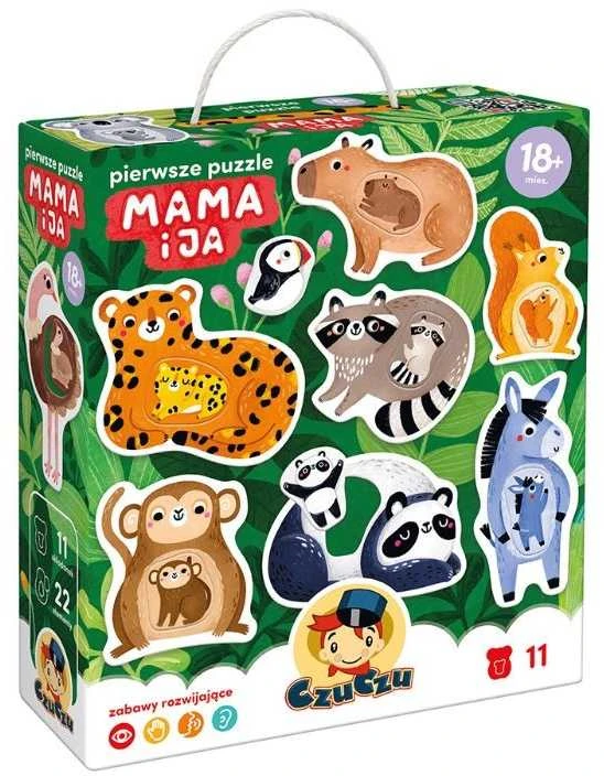 CzuCzu Pirmoji dėlionė Mama ir aš 18+ mėnesių 22 vienetai gyvūnaiZA5557