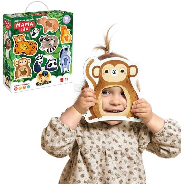 CzuCzu Pirmoji dėlionė Mama ir aš 18+ mėnesių 22 vienetai gyvūnaiZA5557