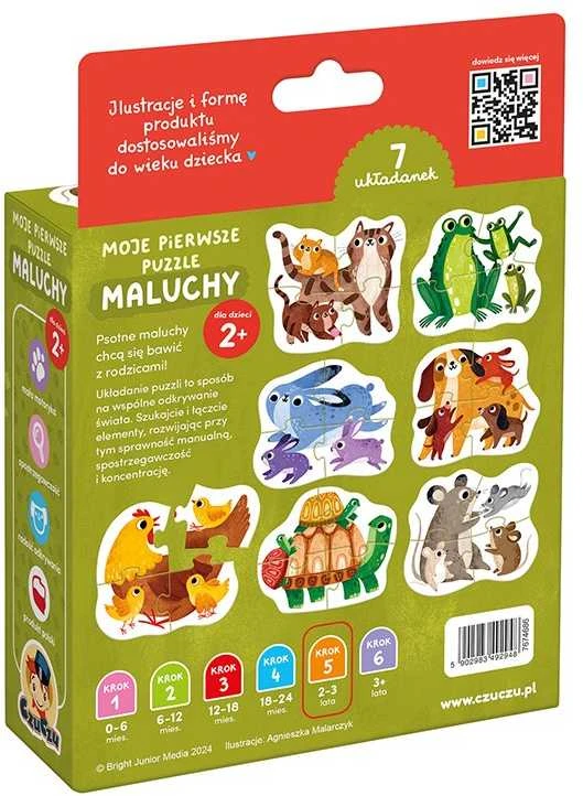 Dėlionė CzuCzu Mano pirmieji galvosūkiai Maži gyvūnai 7 galvosūkiai 2+ ZA5547