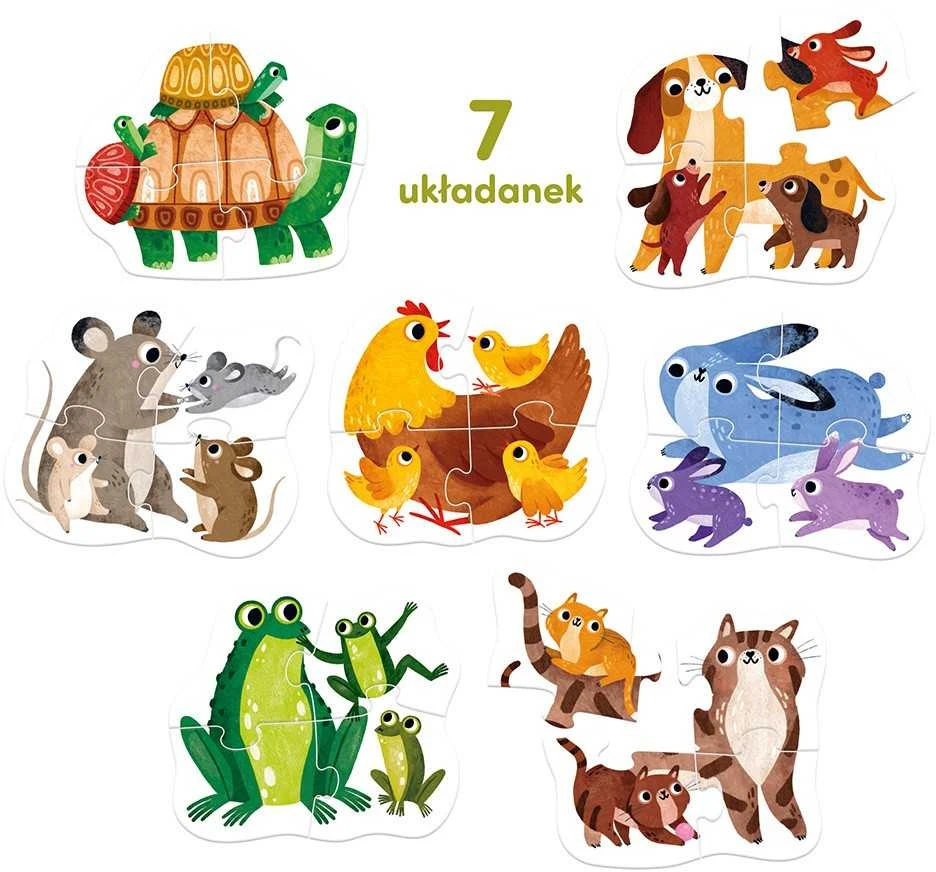Dėlionė CzuCzu Mano pirmieji galvosūkiai Maži gyvūnai 7 galvosūkiai 2+ ZA5547