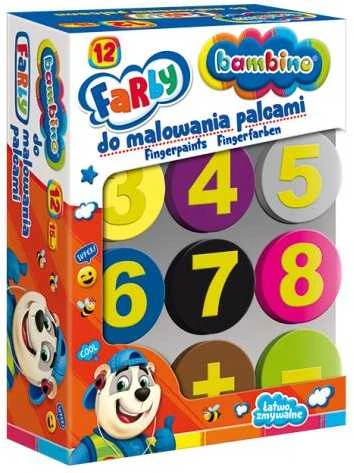 BAMBINO pirštų dažų rinkinys dėžutėje