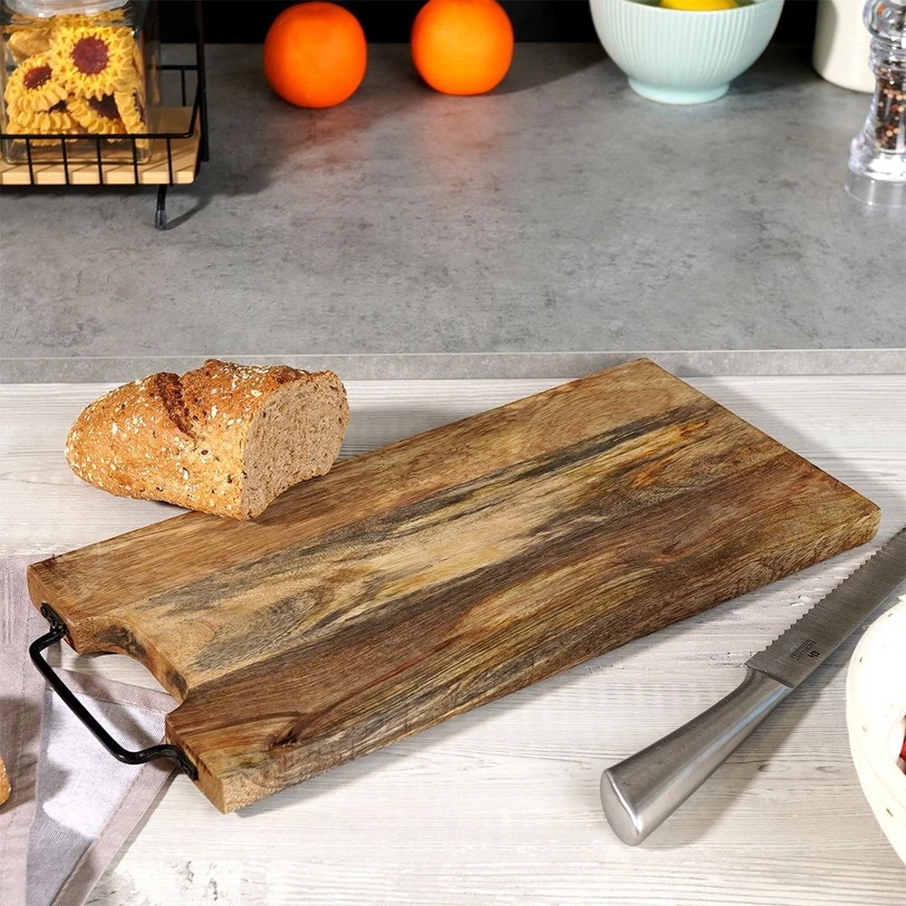 Pjaustymo lentelė iš mango medienos, ruda, 44 × 19 cm