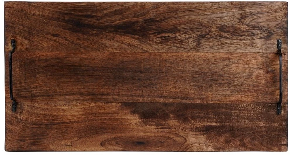 Pjaustymo lentelė su metalinėmis rankenomis, ruda, 56 × 29,5 × 5,4 cm