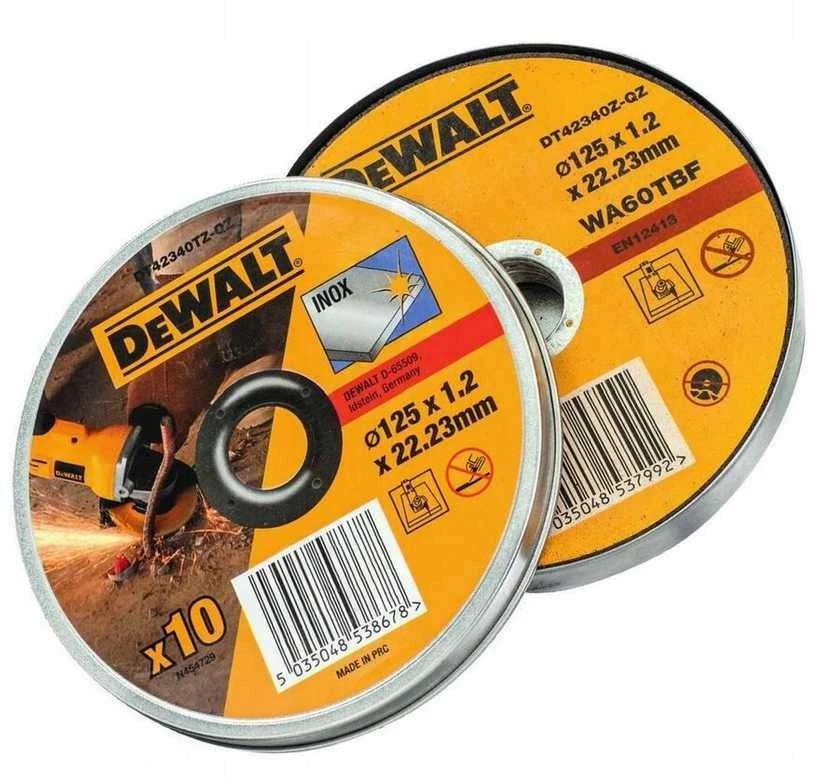 DEWALT TARCZA DO CIĘCIA METALU 125 x 1,2 x 22,2mm 10sztuk INOX