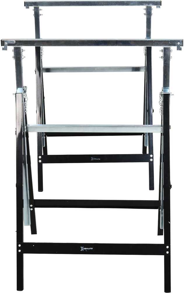 DURHAND pjūklo arklys reguliuojamo aukščio, sulankstomas, metalinis, juodas, 68x56x80-130 cm, iki 200 kg keliamoji galia