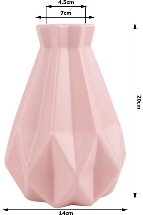 Plastikinė vaza gėlėms, 20 cm