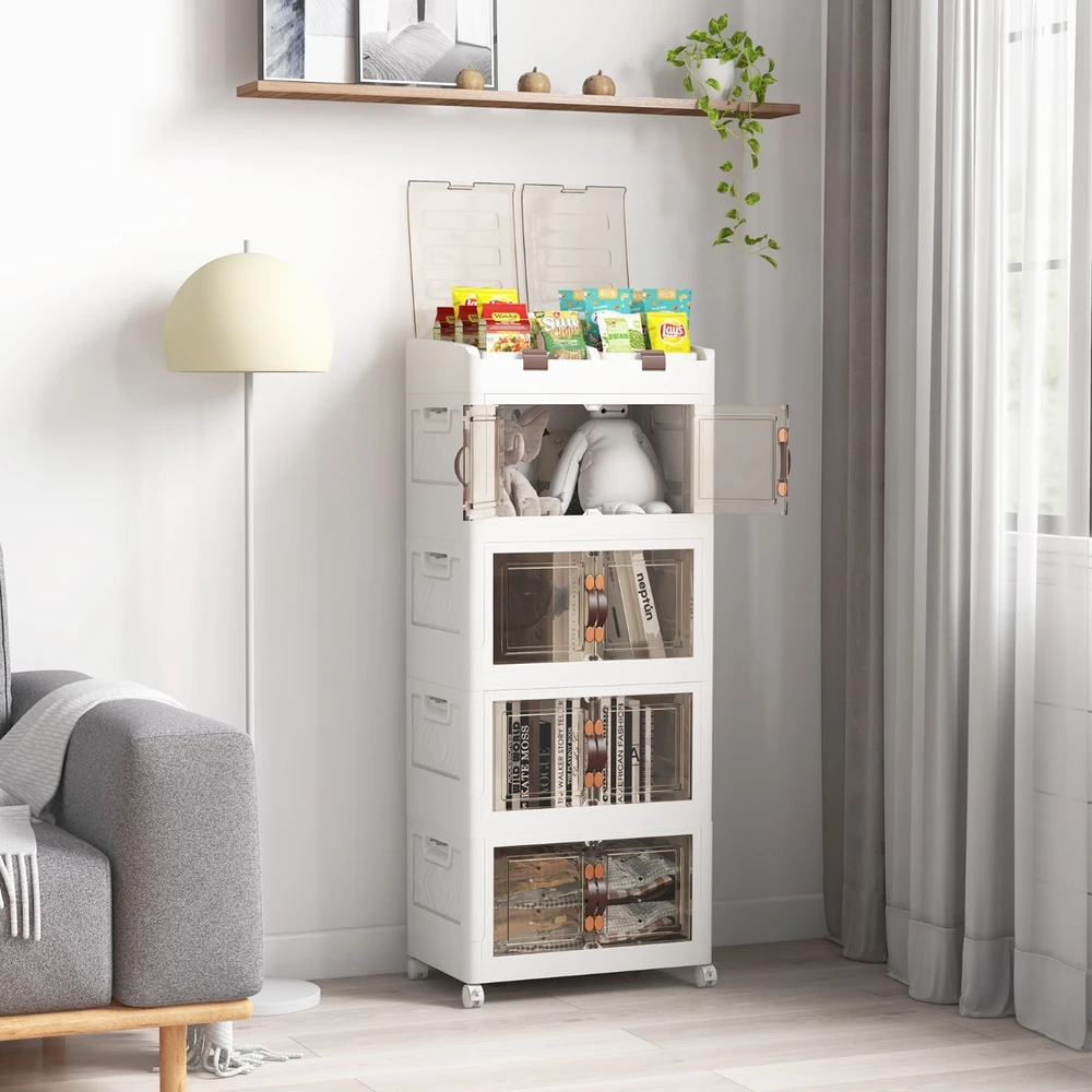 Plastikinės dėžės 54 x 34 x 132 cm 4 vnt.