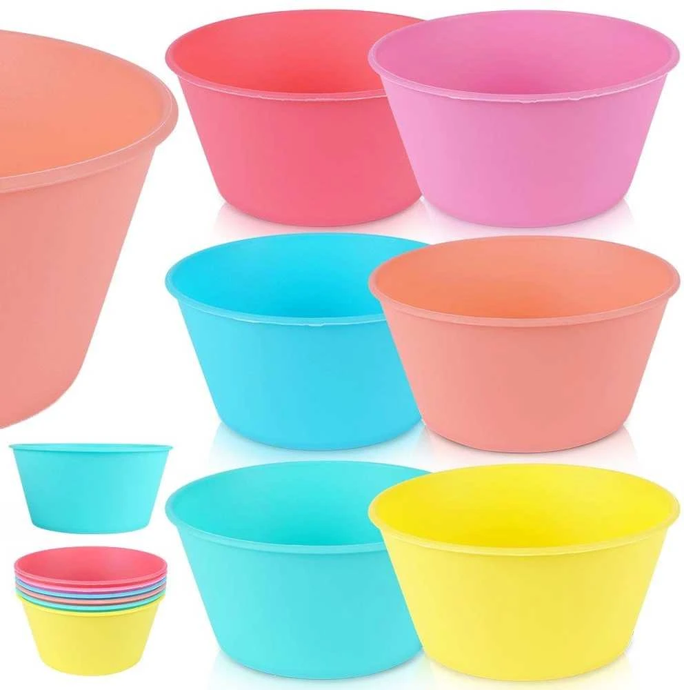 Excellent Houseware Plastikiniai dubenėlių rinkinys 6 vnt. 12,5 cm, 400 ml