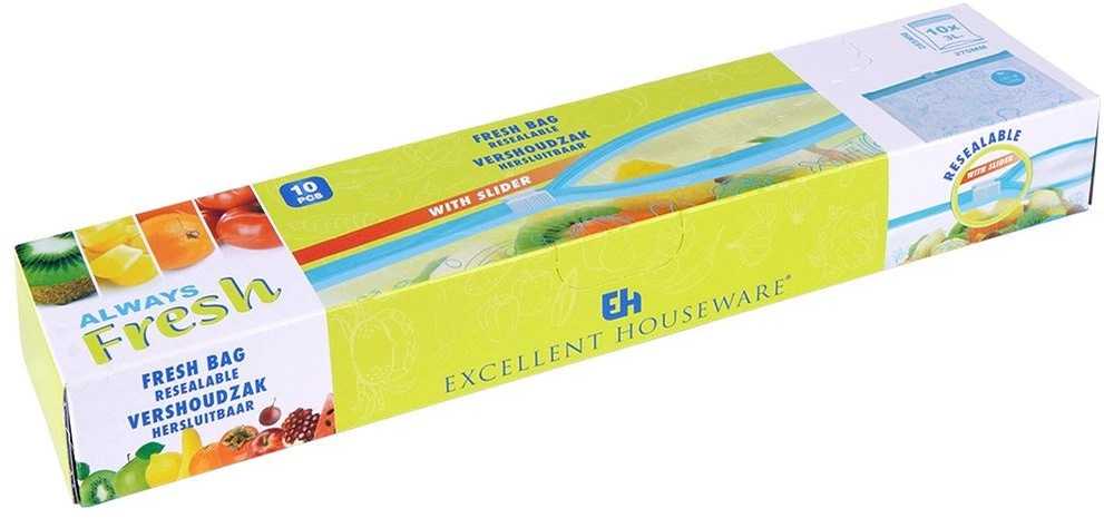 Mondex Plastikiniai maisto maišeliai 3 l, 10 vnt.