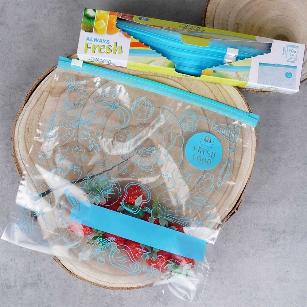 Mondex Plastikiniai maisto maišeliai 3 l, 10 vnt.