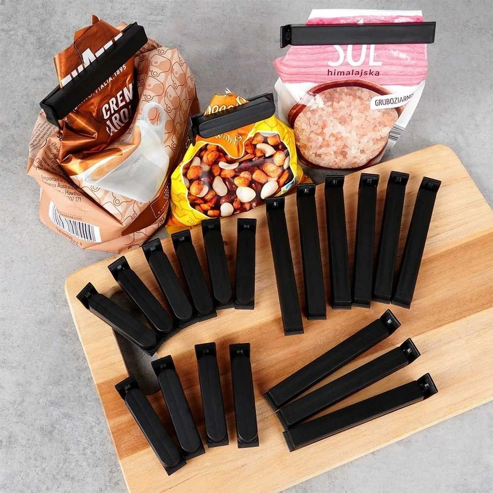 Plastikiniai maisto maišelių užsegimai Vilde, 22 vnt., 11 cm ir 7 cm