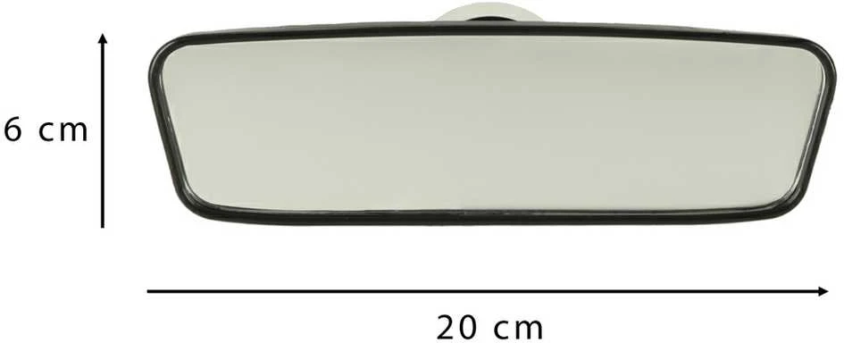 Roger Plataus kampo galinio vaizdo veidrodis su siurbtuku 20 cm