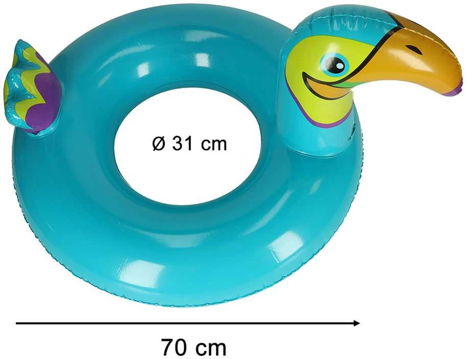 Ikonka Pripučiamas vaikiškas plaukimo žiedas Toucan 70cm