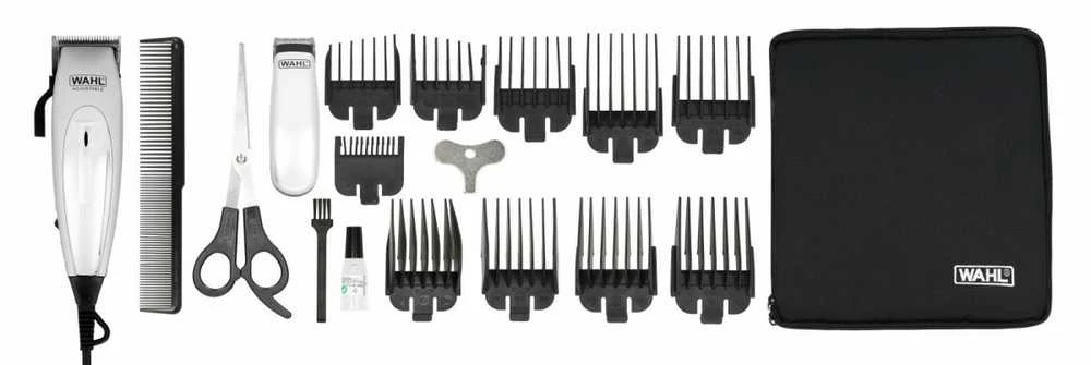 Barzdaskutė Plaukų kirpimo mašinėlė ir belaidė kantavimo mašinėlė Wahl Home Deluxe Pro Complete Haircutting Kit 79305-1316
