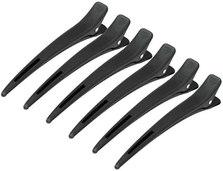 Activeshop Plaukų spaustukai - segtukai Carbon E-15, 10 vnt., 11.5 cm, juodi
