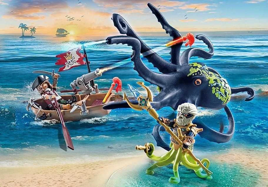 Playmobil Pirates 71419 Kova su milžinišku aštuonkoju