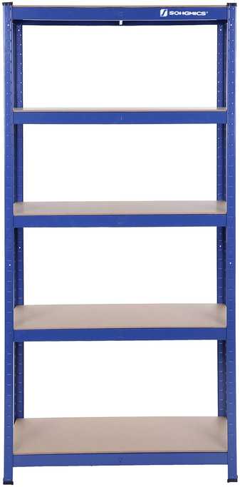 Songmics Didelio atsparumo lentynos 650 kg mėlynos spalvos