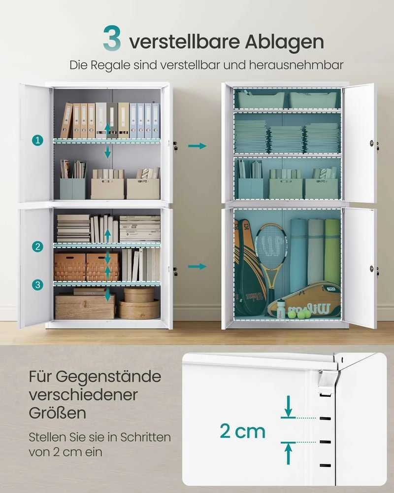 Songmics Plieninė spintelė 40 x 80 x 180 cm