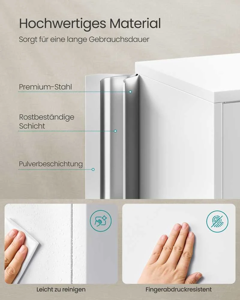 Songmics Plieninė spintelė 40 x 80 x 180 cm
