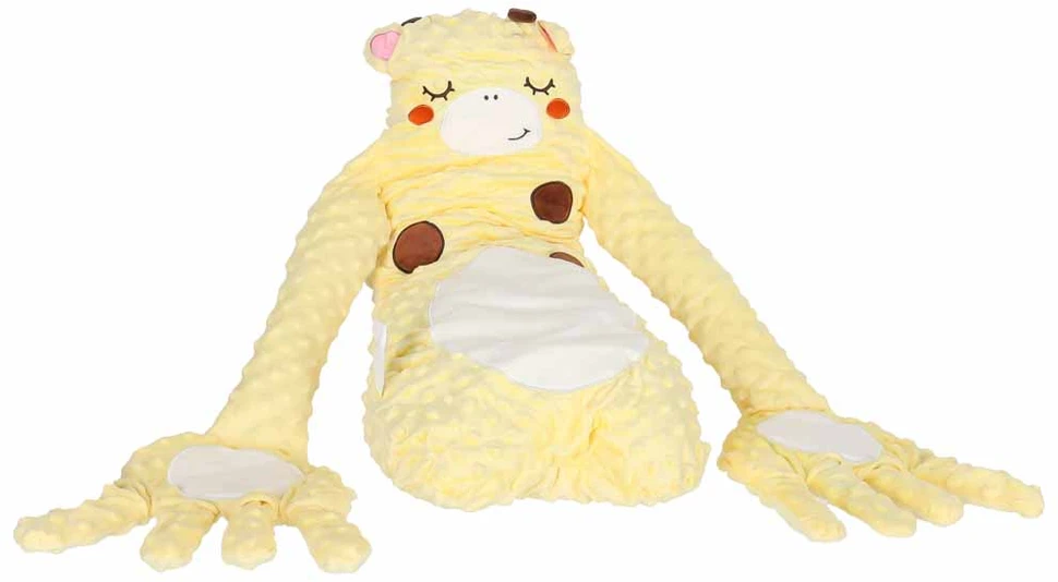 Pliušinė pagalvė su tapšnojimo funkcija, geltona, 60 cm